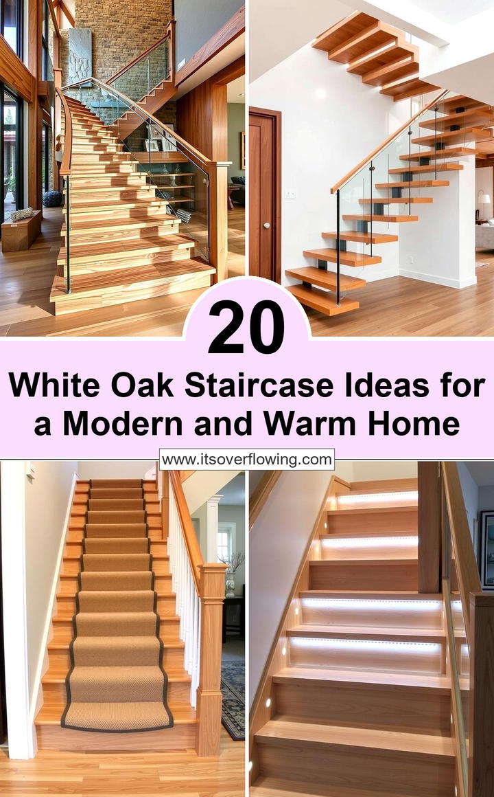 20 Stunning White Oak Staircase Ideas for Your Home - Image 2